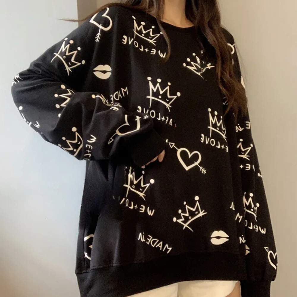 Stilla | Mønstret Sweater til Damer