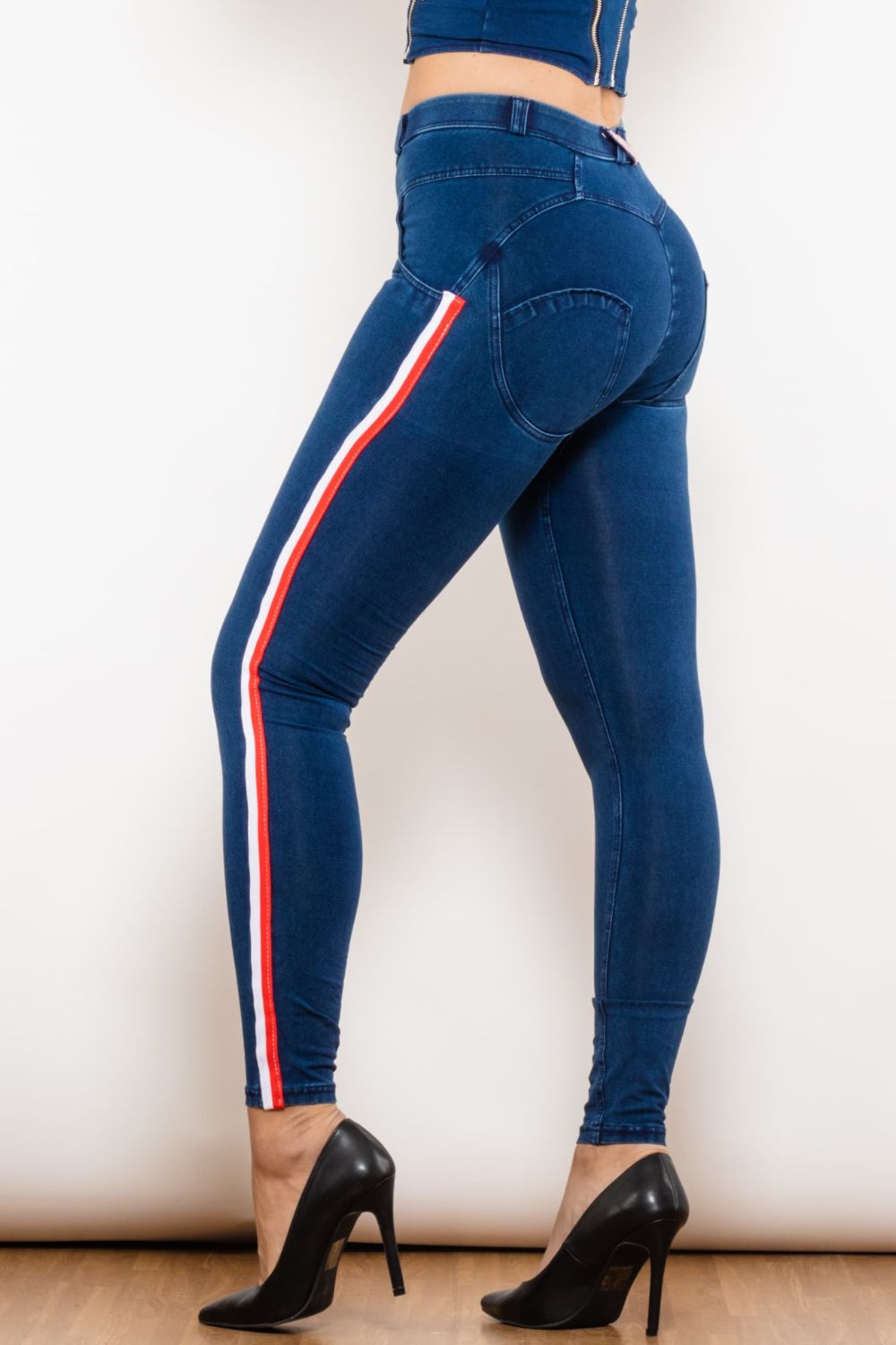Stilla | Stripe Skinny Jeans