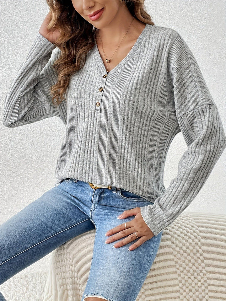 Stilla | Grå Casual Langærmet t-shirt