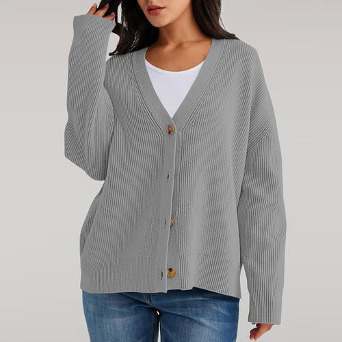 Stilla | Nakke Knap Front Cardigan
