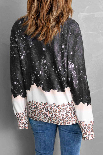 Stilla | Grafisk Leopard Sweatshirt