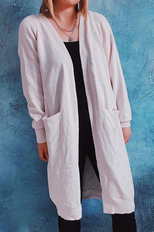 Stilla | Front Longline Cardigan Med Lommer