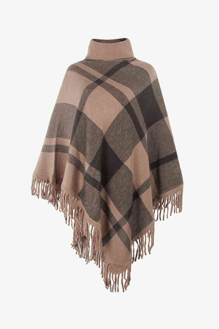 Stilla | Turtleneck Frynse Kant Poncho