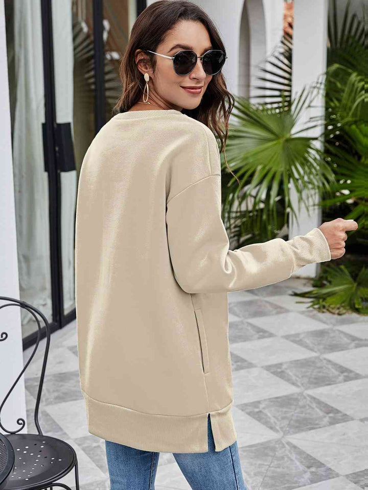 Stilla | Stop Believing Graphic Drop Shoulder Sweatshirt