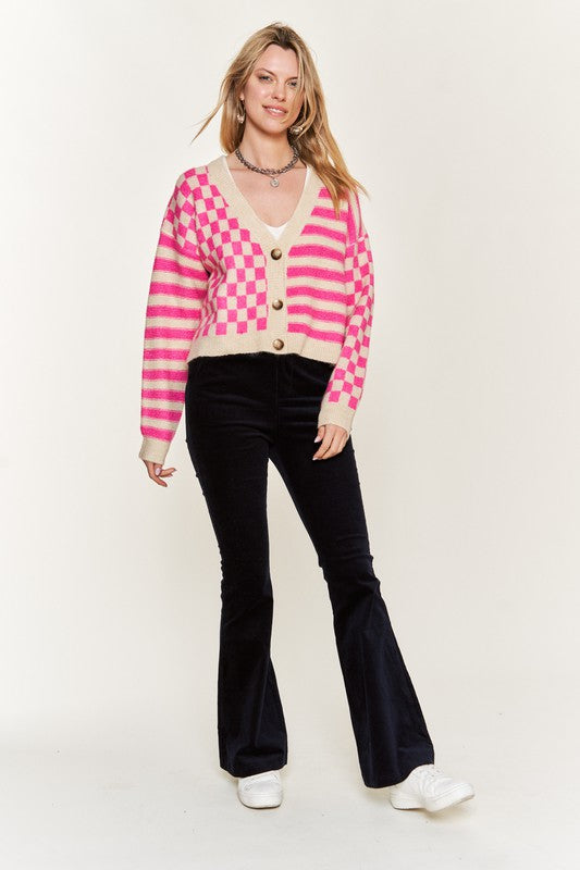 Stilla | Mønster Sweatshirt Cardigan
