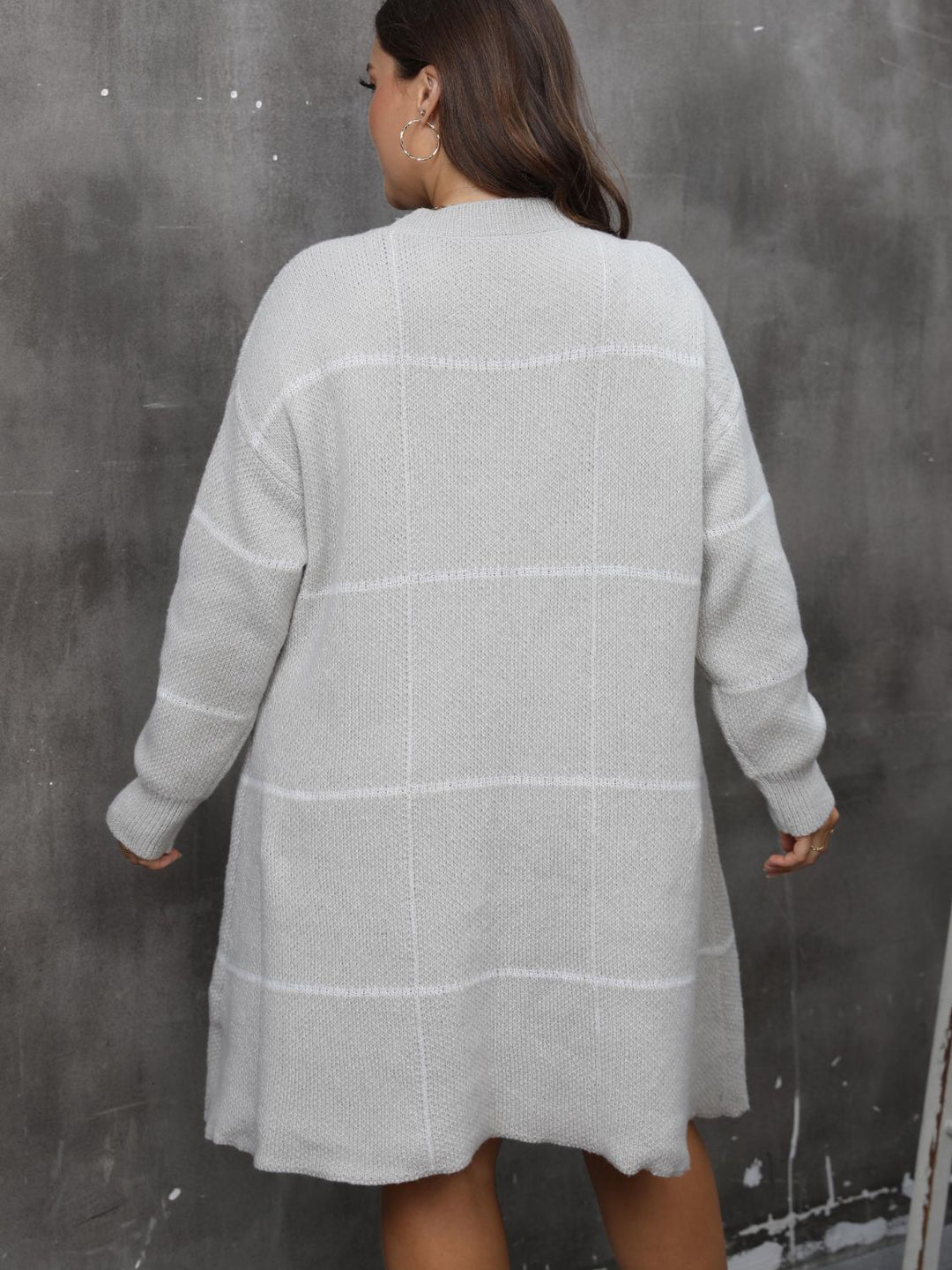 Stilla | Plus Size Rund Hals Langærmet Sweater Kjole