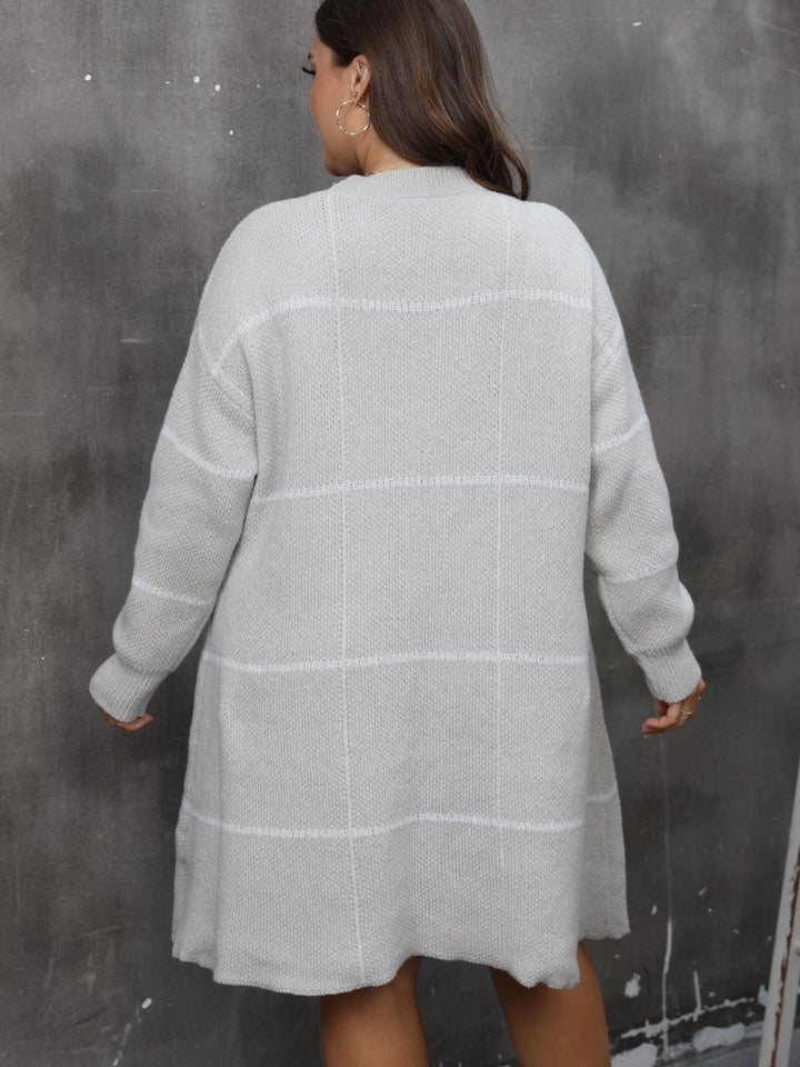 Stilla | Plus Size Rund Hals Langærmet Sweater Kjole