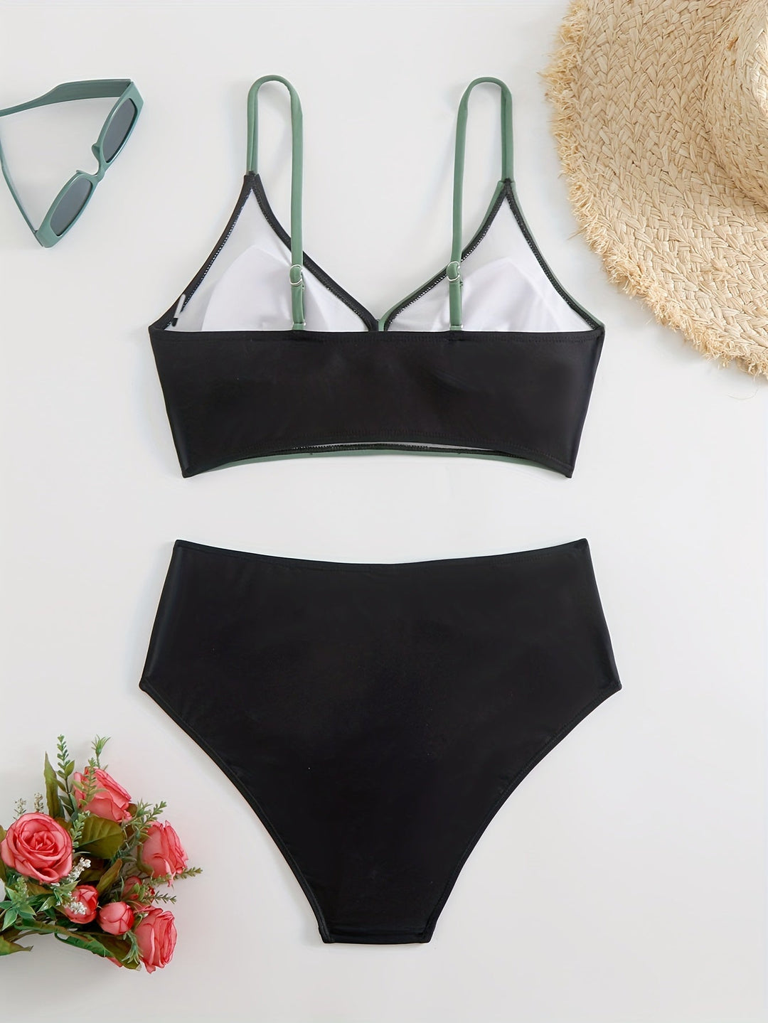Stilla | Kvinder Farverig Bikini Bikini Farve, V-Udskæring Stil, Design, Sommer, Sommer