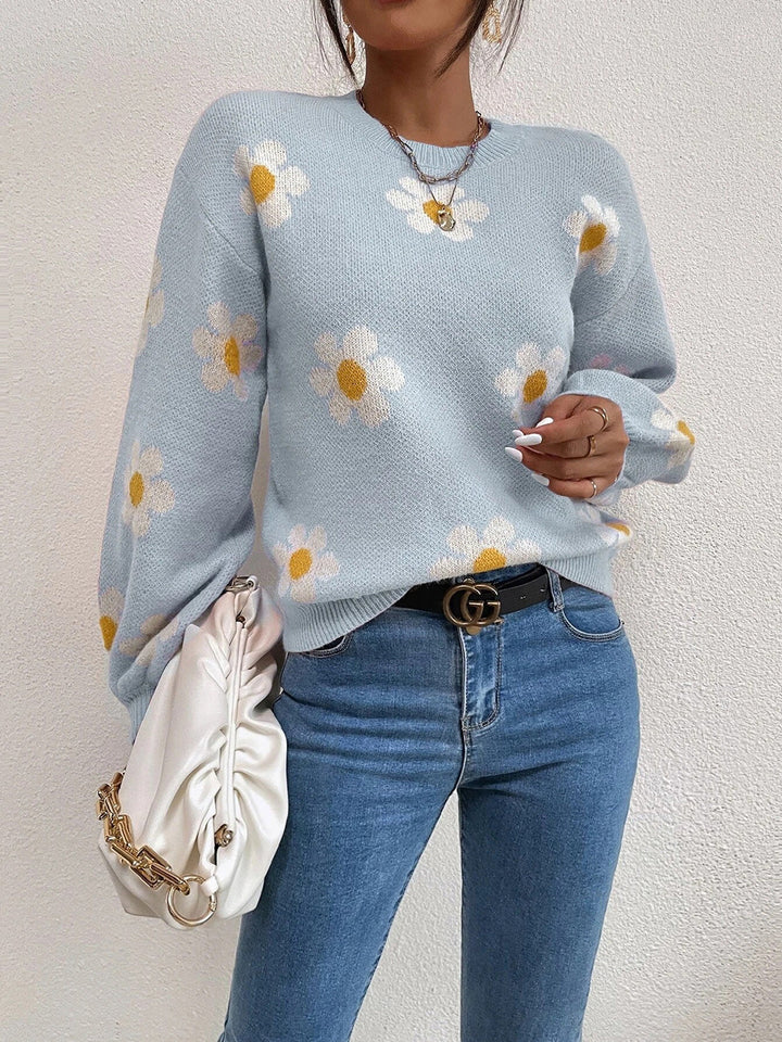 Stilla | Rund Hals Lantern Ærme Sweater