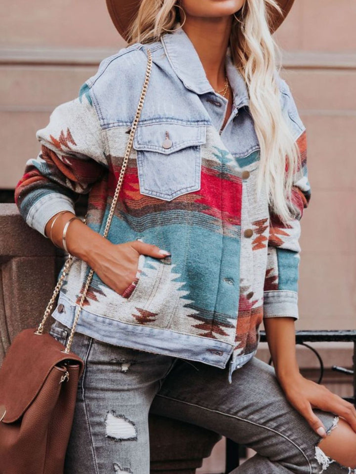 Stilla | Knap-up Langærmet Denim Jakke