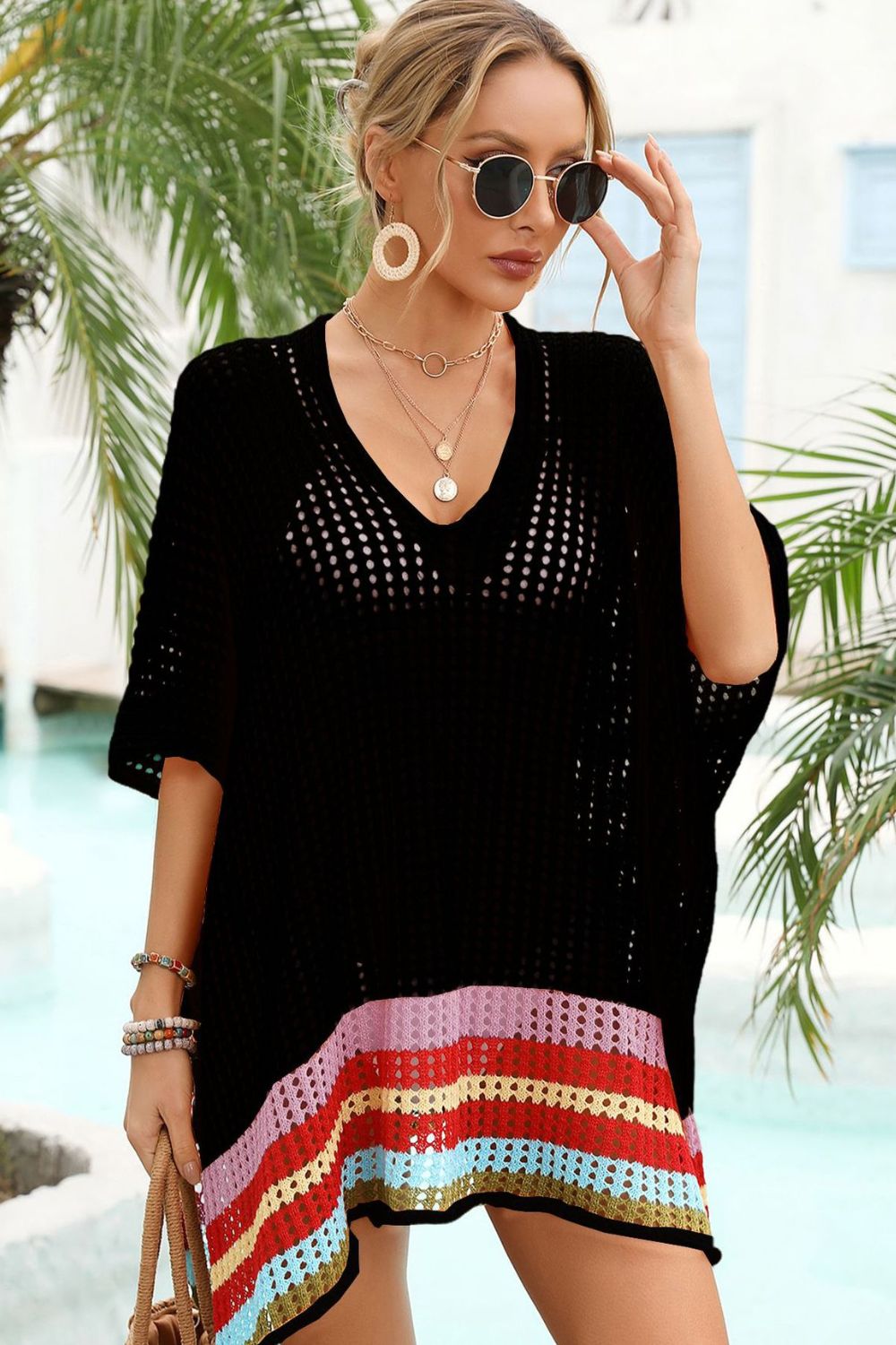 Stilla | Stripe Openwork Slid Dække-up