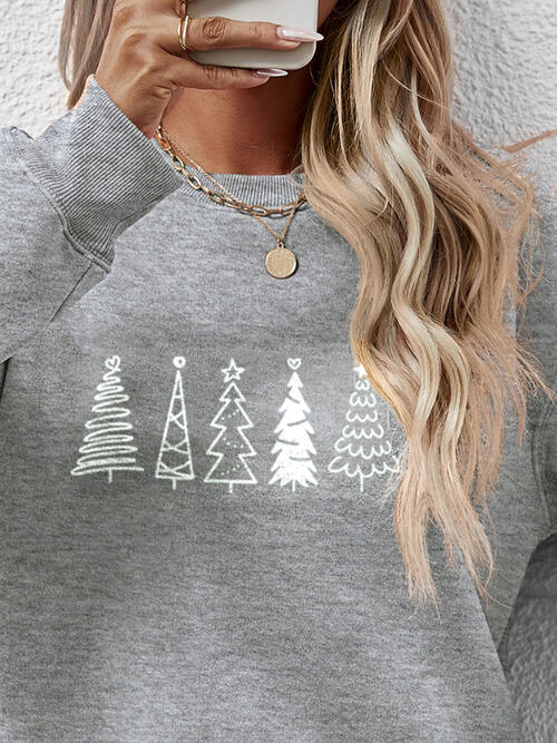 Stilla | Træ Grafik Drop Skulder Sweatshirt