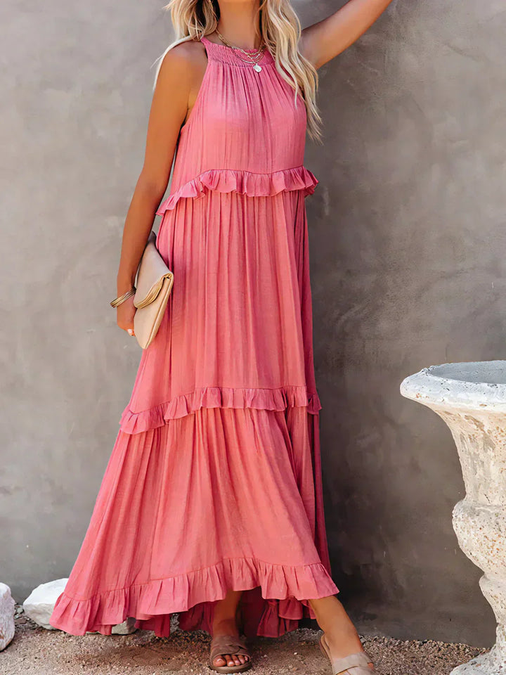 Stilla | Halter Ruffle Max Kjole