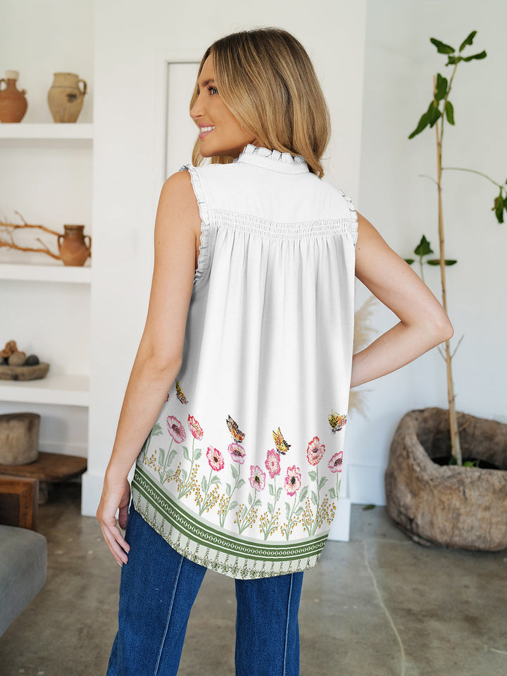 Stilla | Printet Mock Neck Top