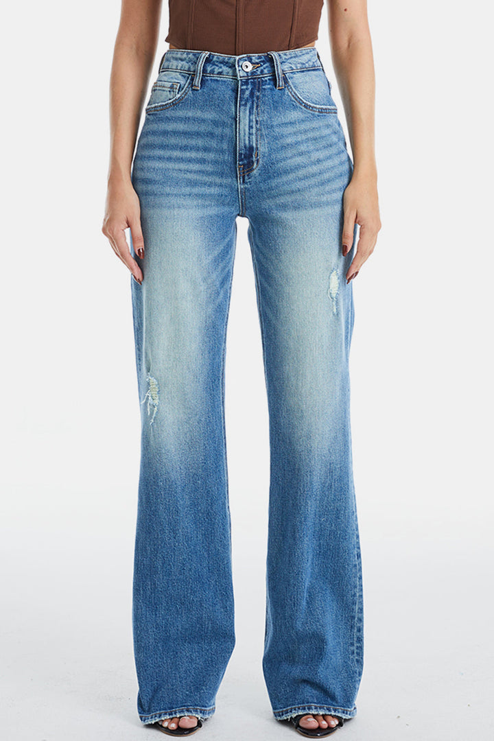 Stilla | Full Size Ultra High-waist Gradient Bootcut Jeans