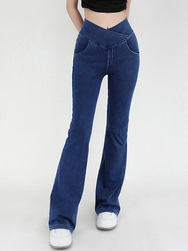 Stilla | Talje Bootcut Jeans Med Lommer