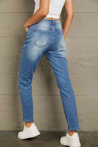 Stilla | Leopard Patch Ankel-lange Jeans