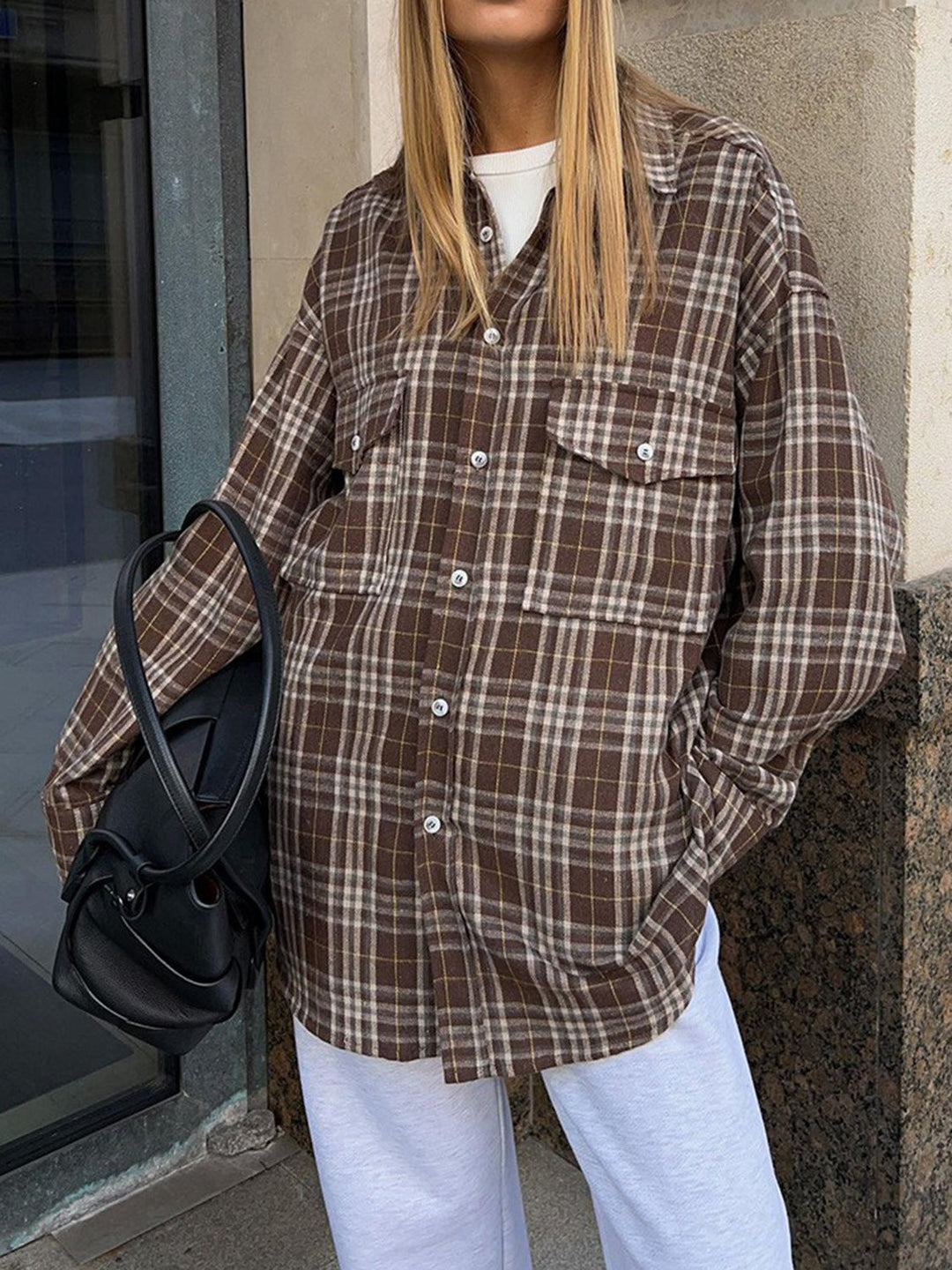 Stilla | Plaid Button Up Shacket
