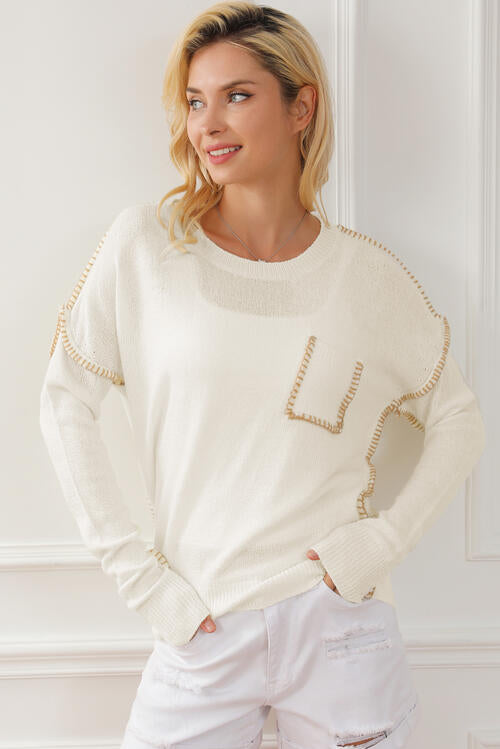 Stilla | Sømløs Rund Hals Langærmet Sweater