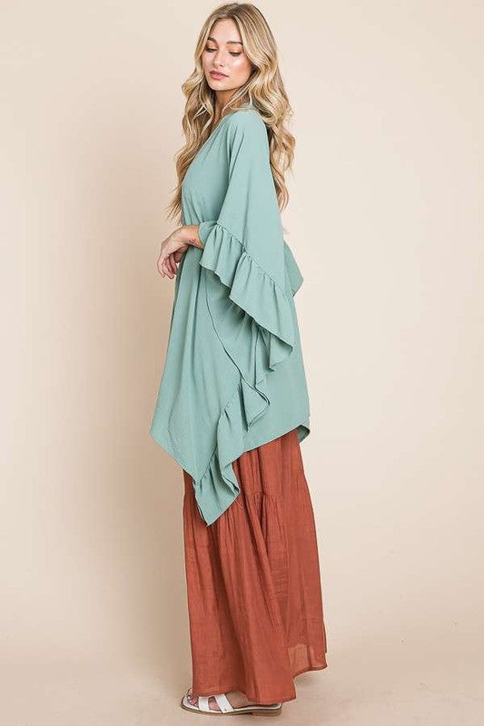 Stilla | Ærmer Ruffle Kimono