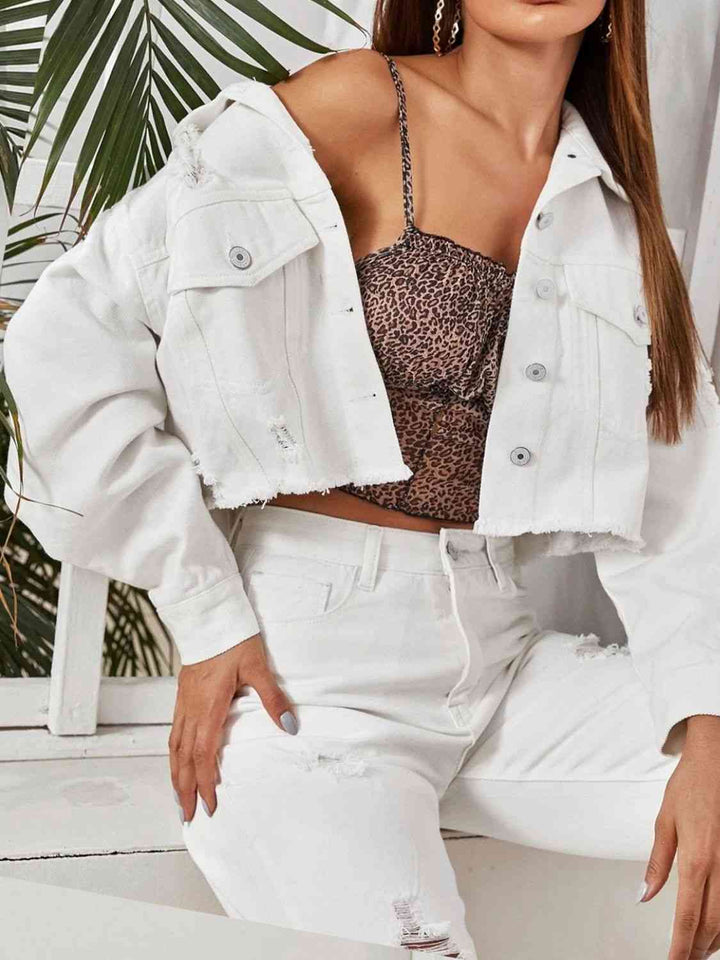Stilla | Neck Dropped Shoulder Button-down Denim Jacket