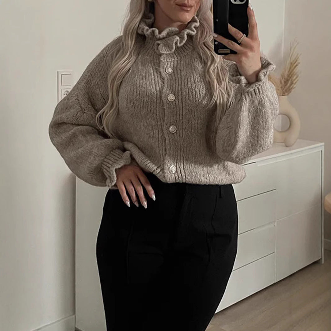 Stilla | Chic Kvinders Cardigan med Knapper og Stilfuld Krave