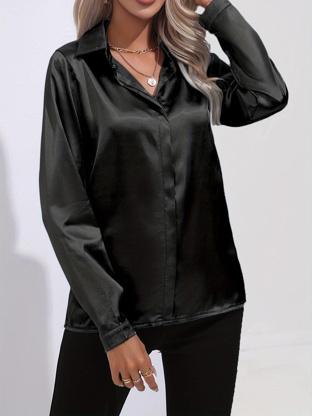 Stilla | Elegant Satinbluse