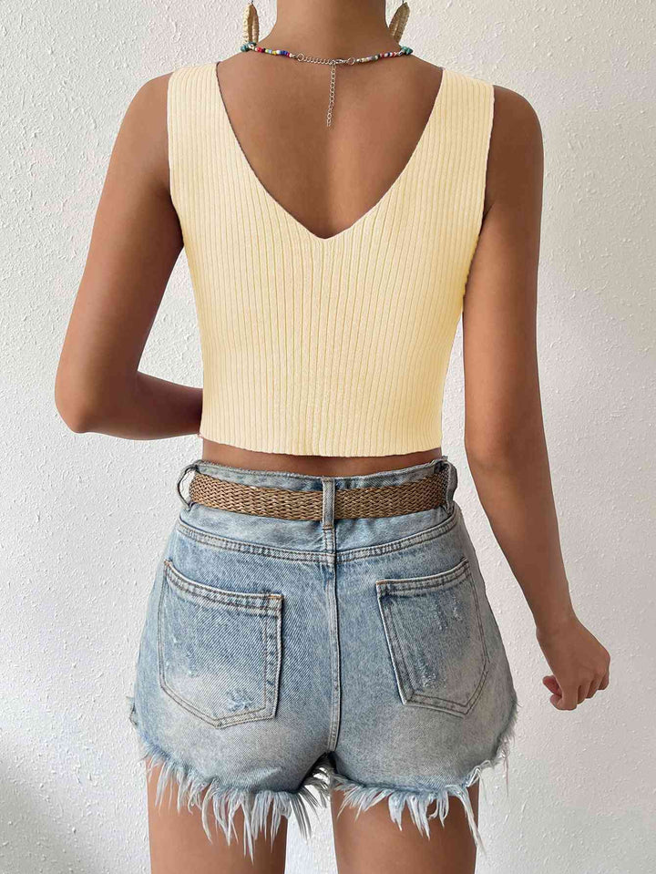 Stilla | Cropped Strikket Tank
