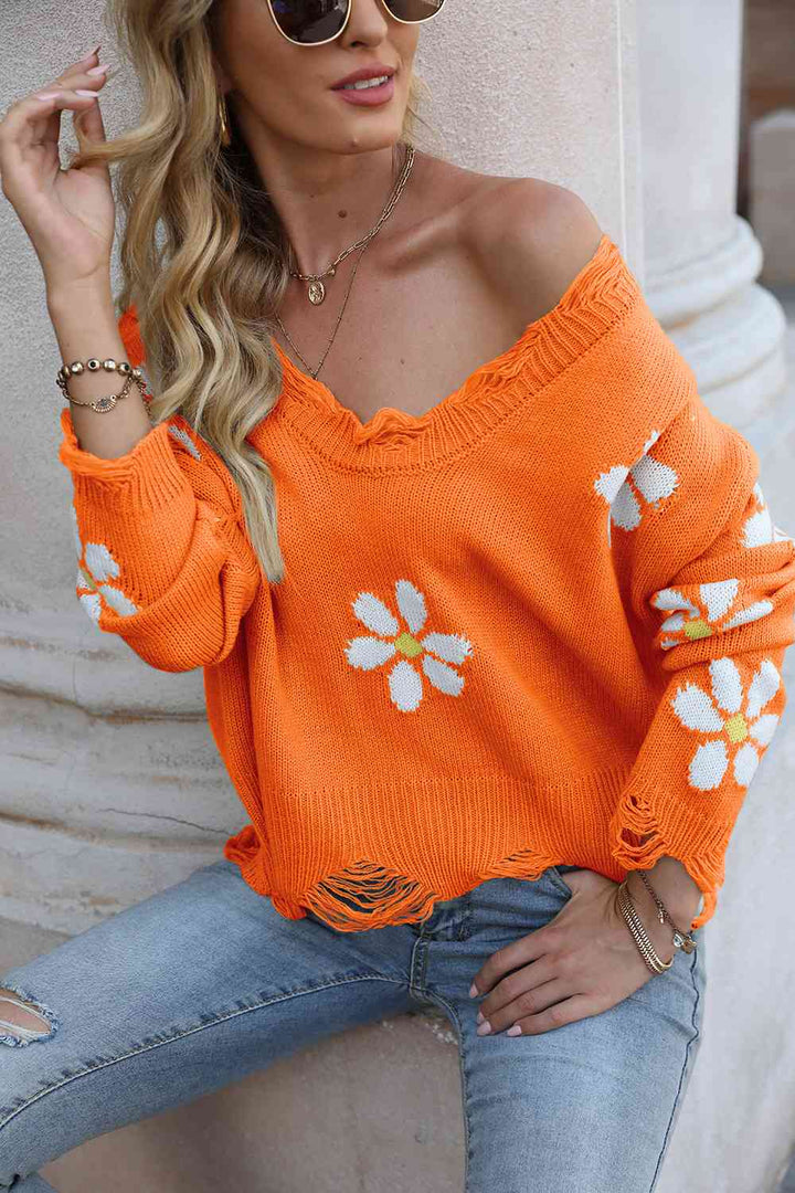 Stilla | Distressed Langærmet Sweater