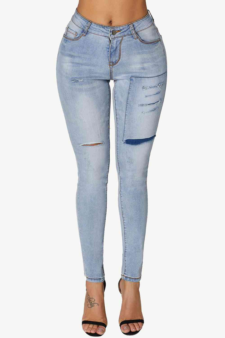 Stilla | Vask Rippet Skinny Jeans