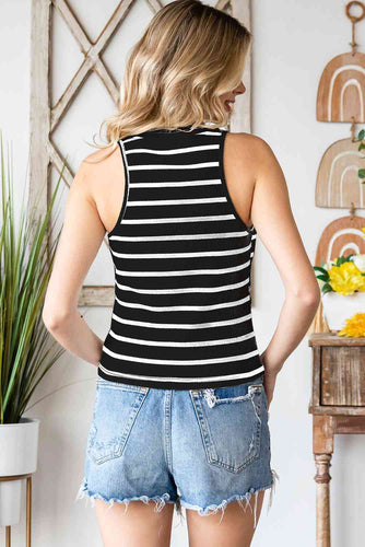 Stilla | Ribbet Rund Hals Tank