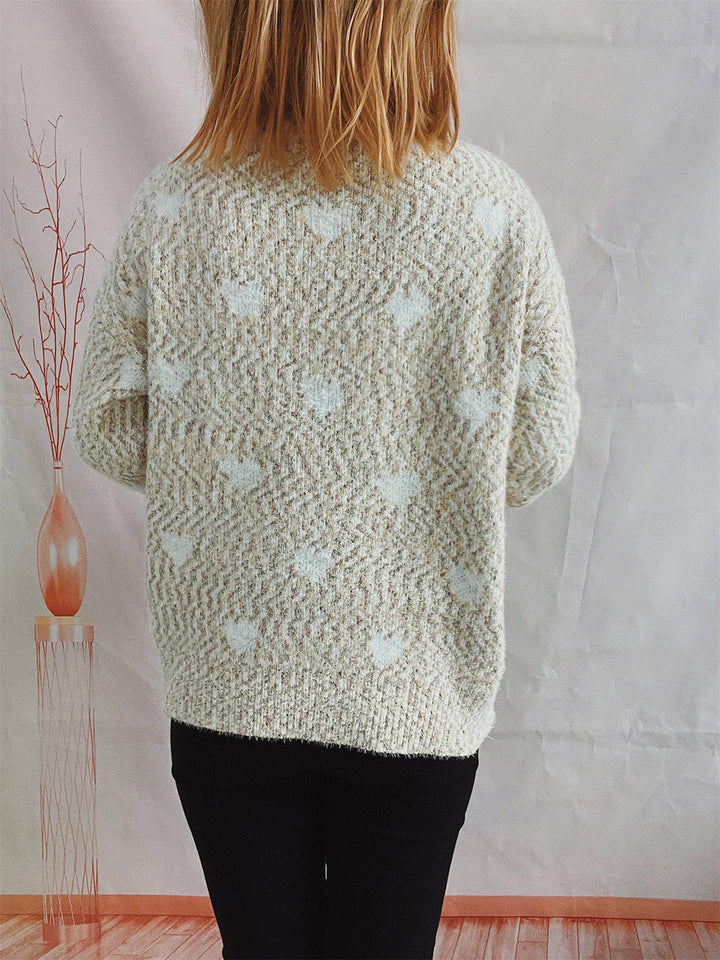 Stilla | Heathered Turtleneck Drop Shoulder Sweater