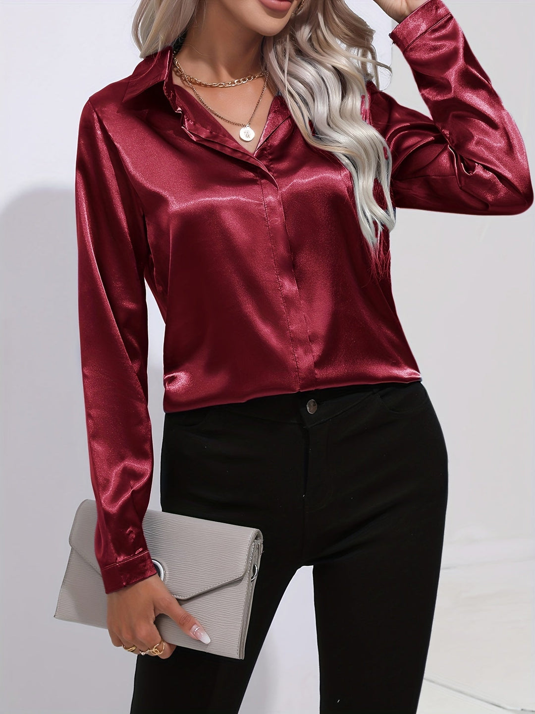 Stilla | Elegant Satinbluse