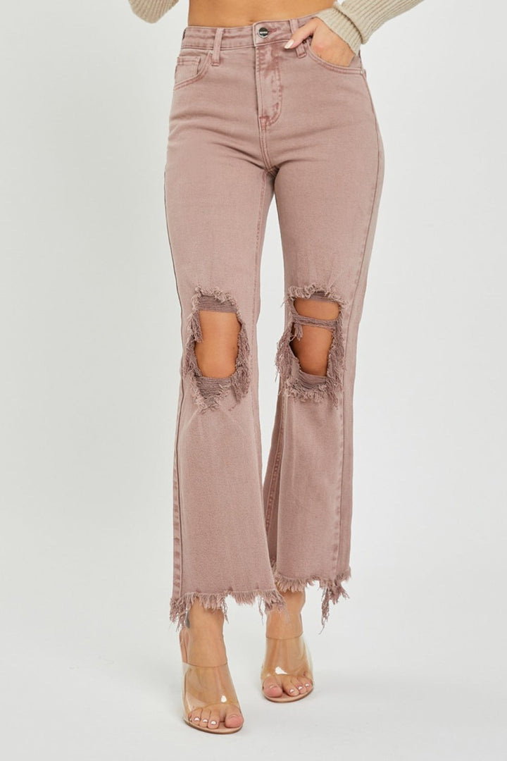Stilla | Distressed Ankel Bootcut Jeans