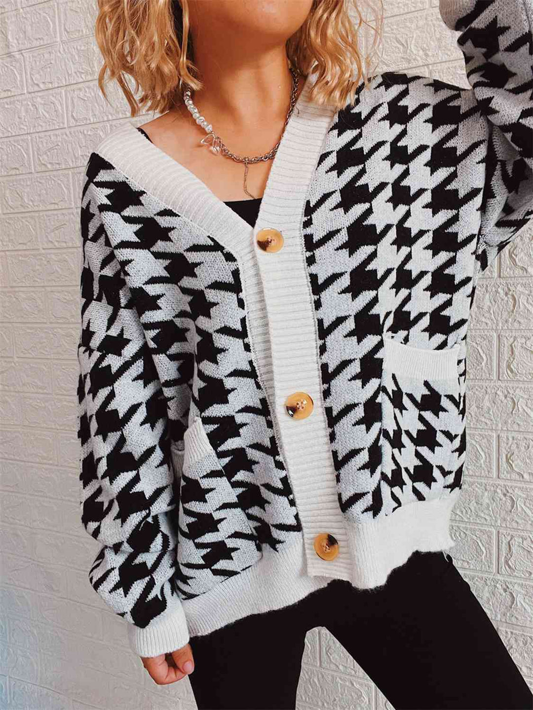 Stilla | Knap Front Cardigan Med Lommer