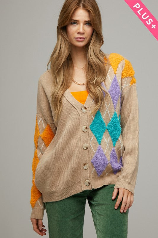 Stilla | V Hals Knap Front Cardigan