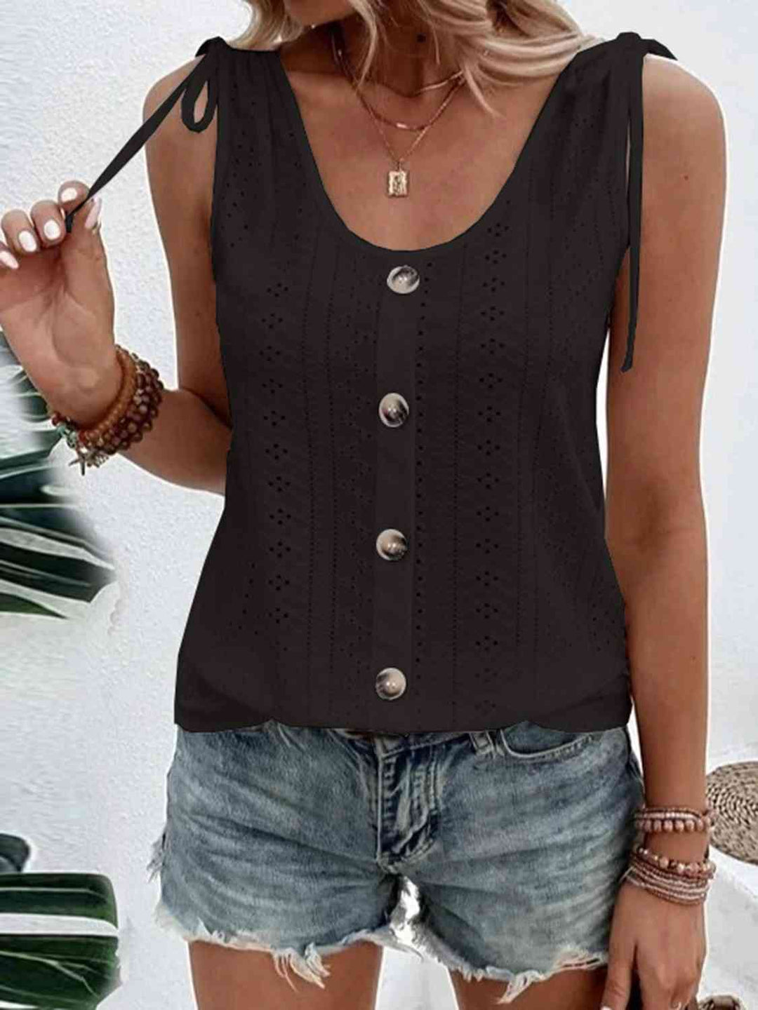 Stilla | Full Size Scoop Neck Ærmeløs Tank Top