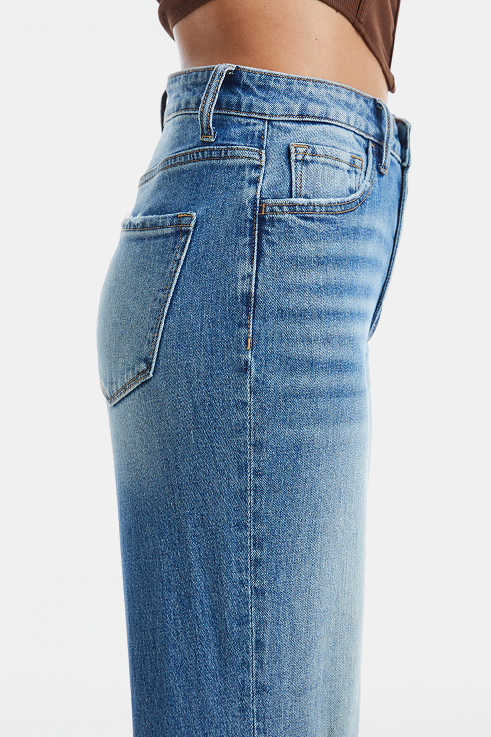 Stilla | Fuld størrelse ultra høj talje gradient bootcut jeans