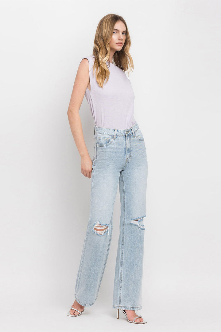 Stilla | by Flying Monkey 90'ernes Vintage Super Høj Talje Flare Jeans