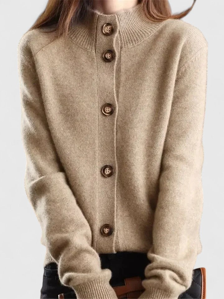 Stilla | Strik cardigan med knapliste