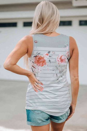 Stilla | Print Knap V-hals Tank