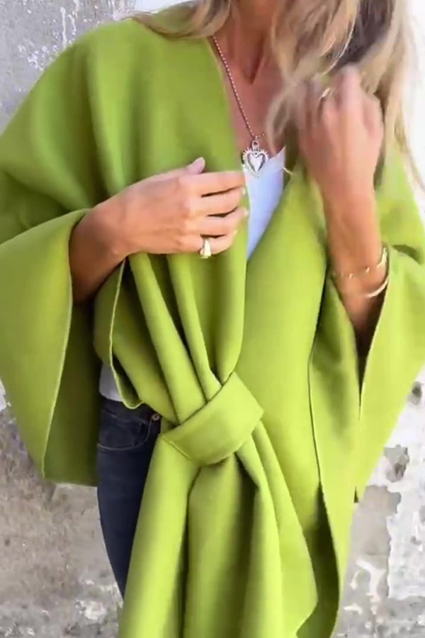 Stilla | Cozy, Loose V-Hals Stole Cape Jakke