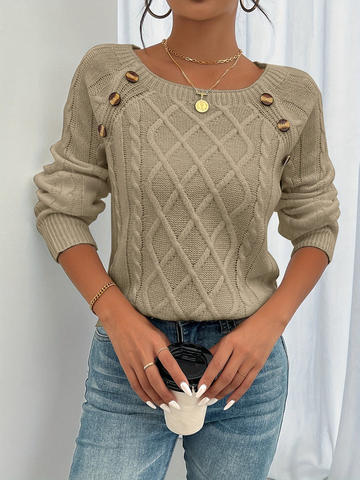 Stilla | Casual Pullover Top med Rundhalsudskæring
