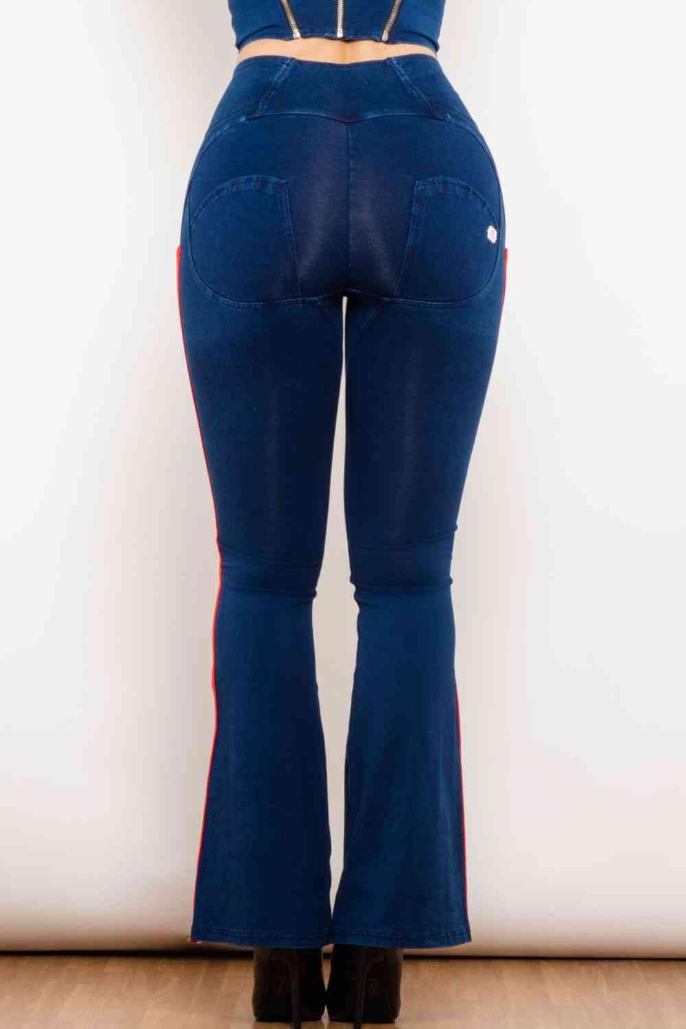 Stilla | Stripe Lynlås Lukning Bootcut Jeans