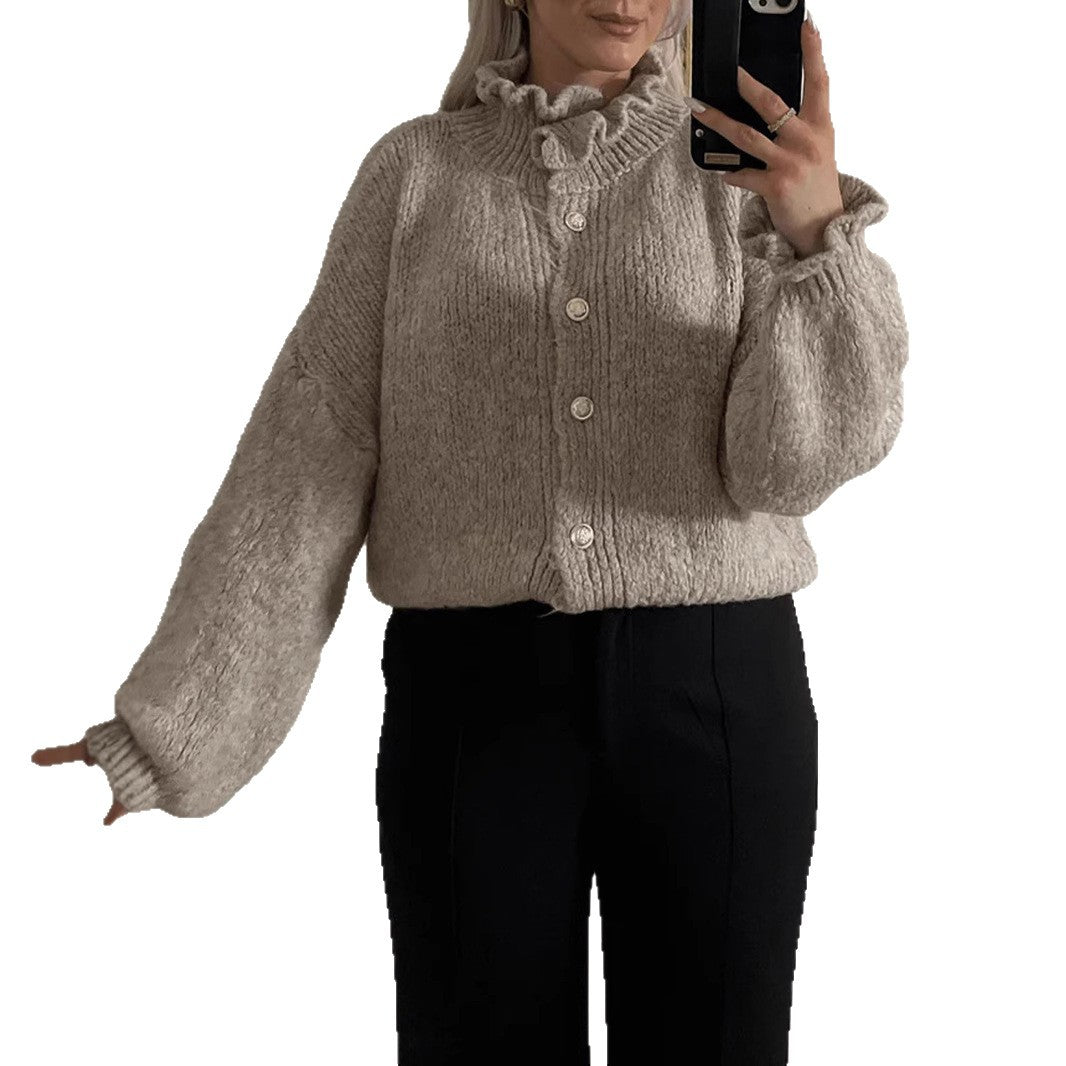 Stilla | Chic Kvinders Cardigan med Knapper og Stilfuld Krave
