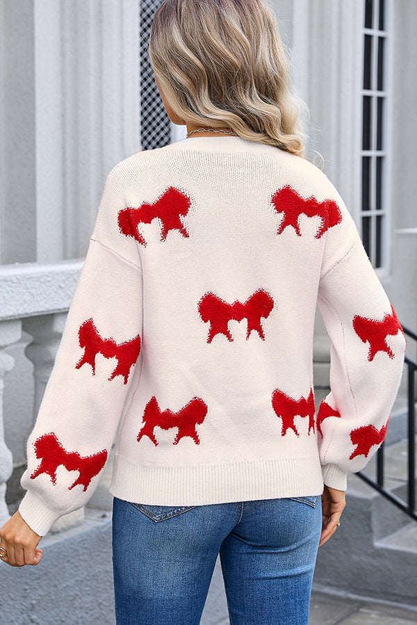 Stilla | Elegant dame pullover med knudedetalje og rund halsudskæring