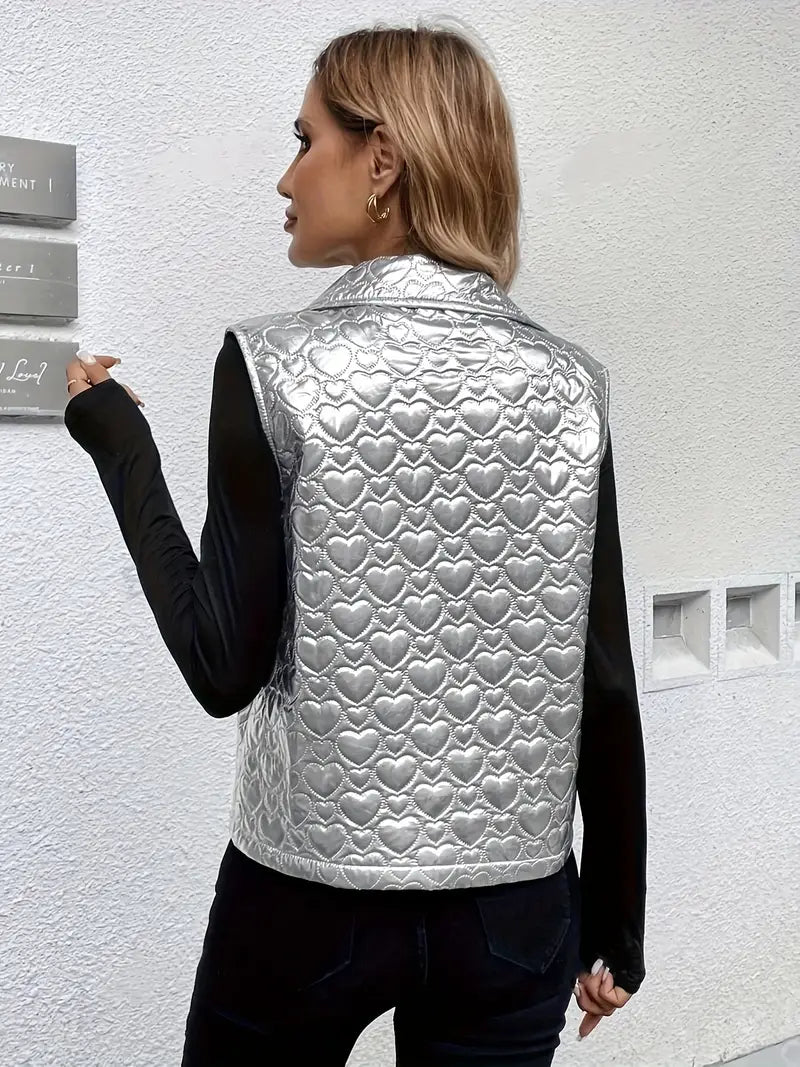 Stilla | Vest Uden Ærmer Til Kvinder Med Hjerteprint