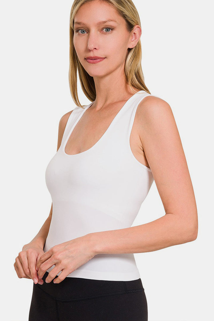 Stilla | Cropped Polstret Sømløs Tank