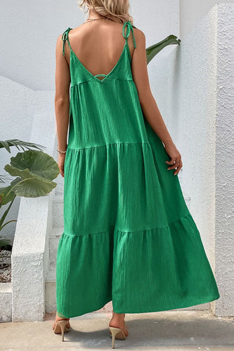 Stilla | Skulder Tiered Maxi Kjole