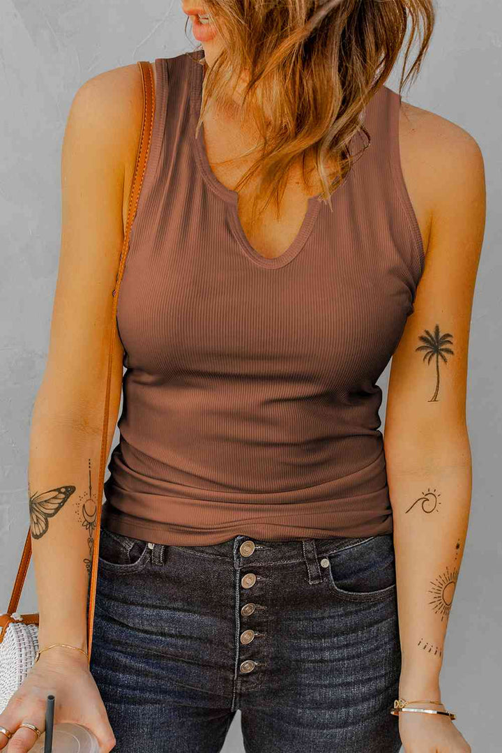 Stilla | Nakke Ribbet Tanktop
